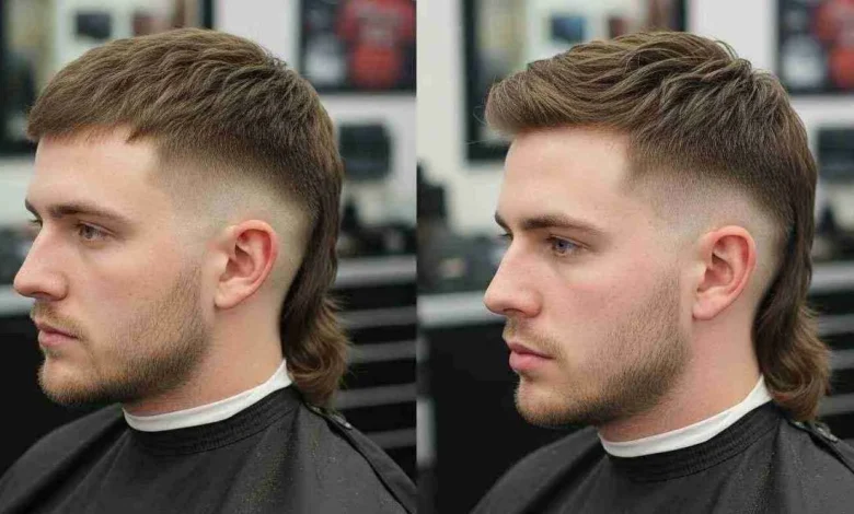Burst Fade Mullet