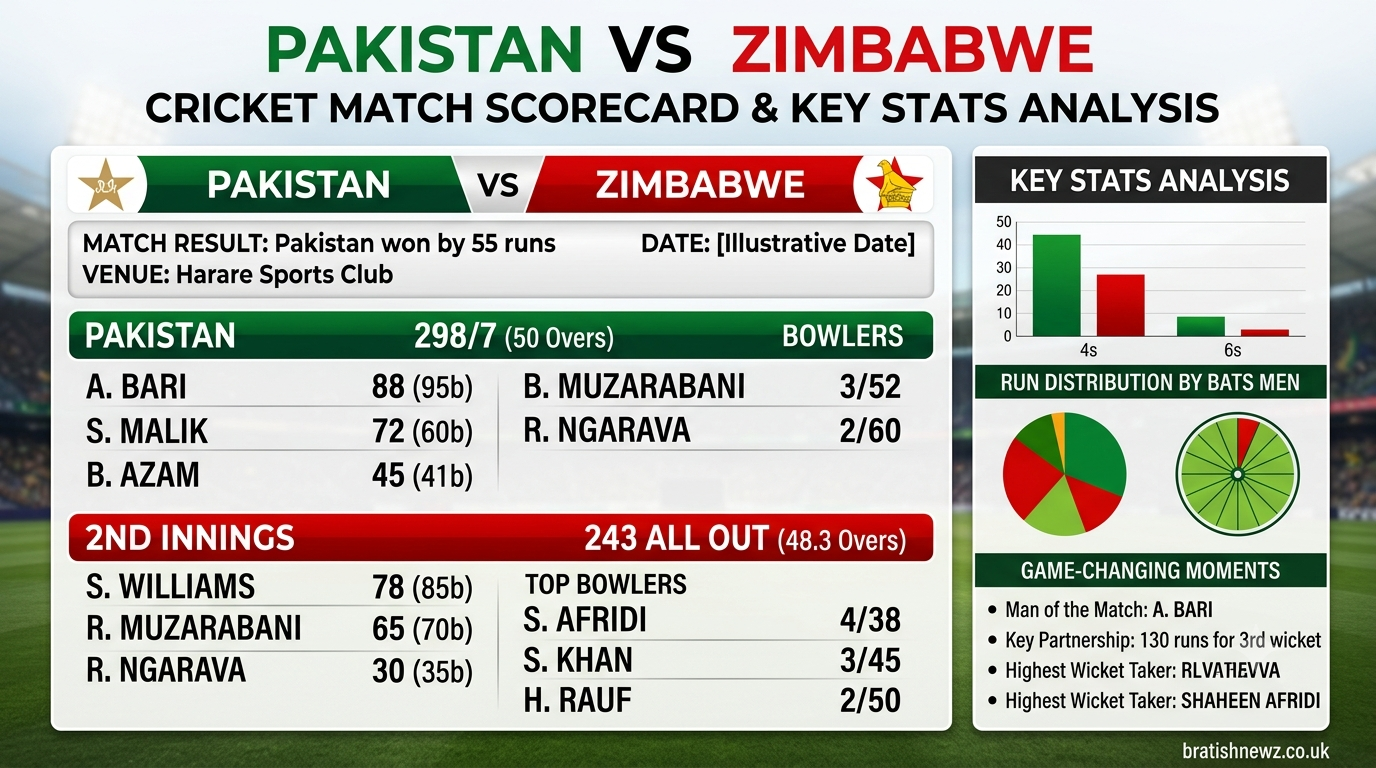 Pakistan vs Zimbabwe Cricket Match Scorecard