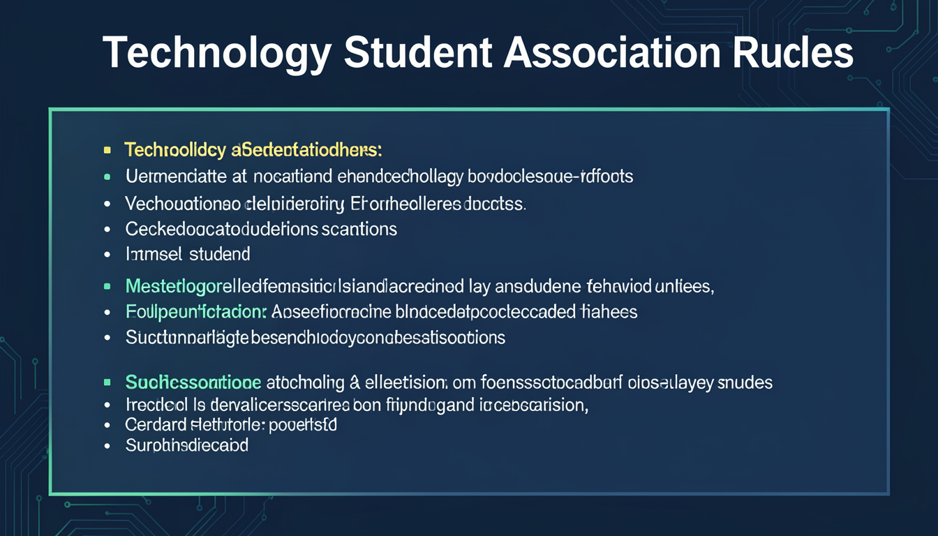technology student association rules